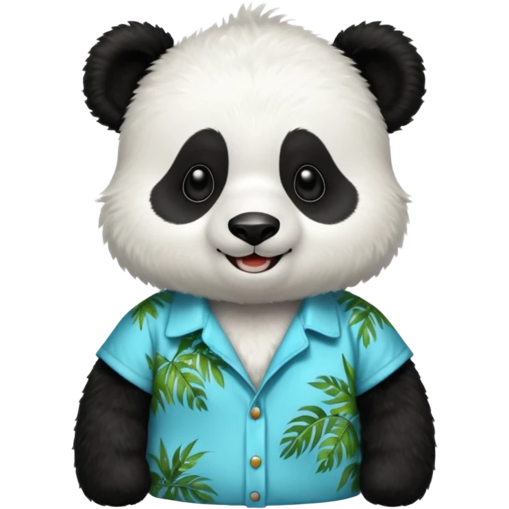 panda bear wear aloha shirt emoji