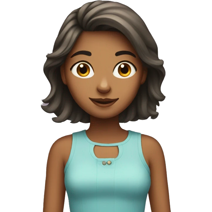 Girl with a cat  emoji