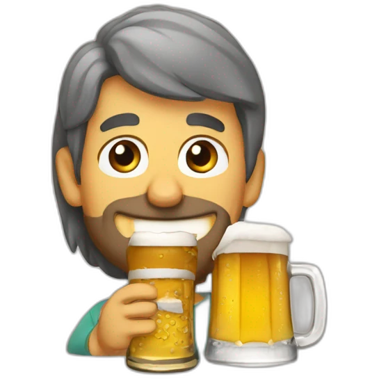 Hoda qui boit une biere emoji