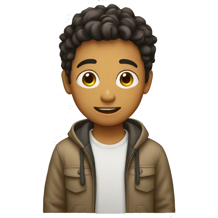 boy comparing two things emoji