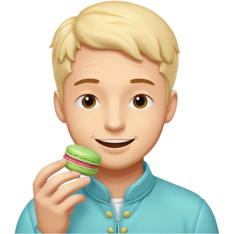 Macron qui mange des macaron emoji