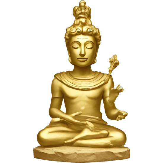 ancient statue gold and white emoji