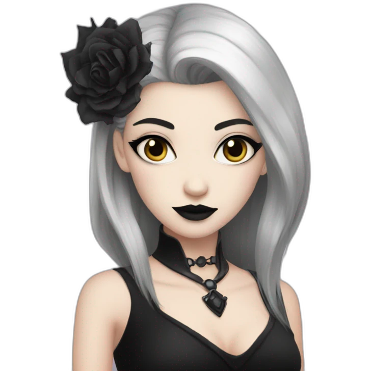 Goth princess emoji