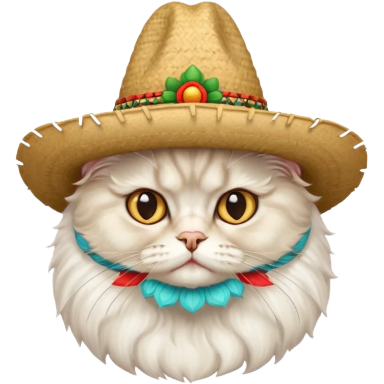 mexican hat persian cat emoji