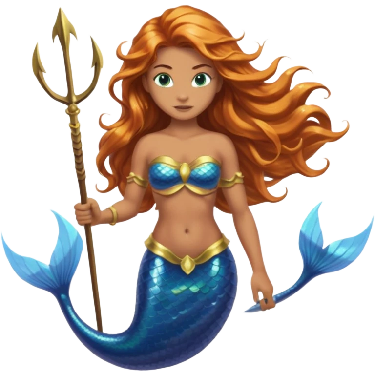 Mermaid with Trident – Warrior mermaid with weapon emoji