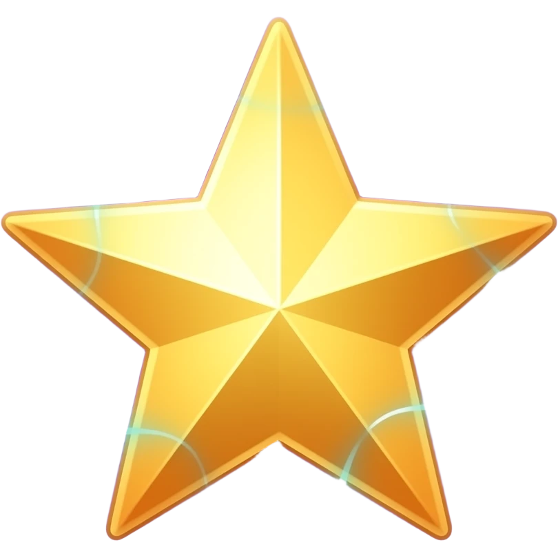 Aether: “Glowing golden yellow star with purple and green ethereal aura, spirit element symbol, mystical flat vector with radiant glow” emoji