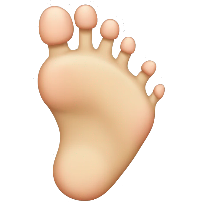A child’s foot with six toes.” emoji