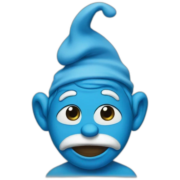 Blue smurf emoji