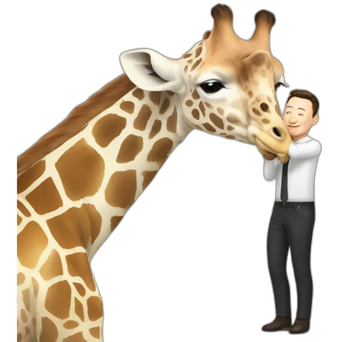 elon musk petting a giraffe emoji