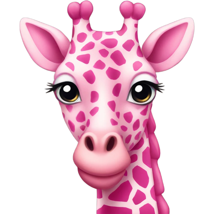 Pink giraffe  emoji