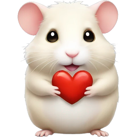 Hamster with heart emoji