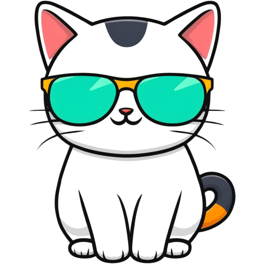 Cat with sunglasses emoji