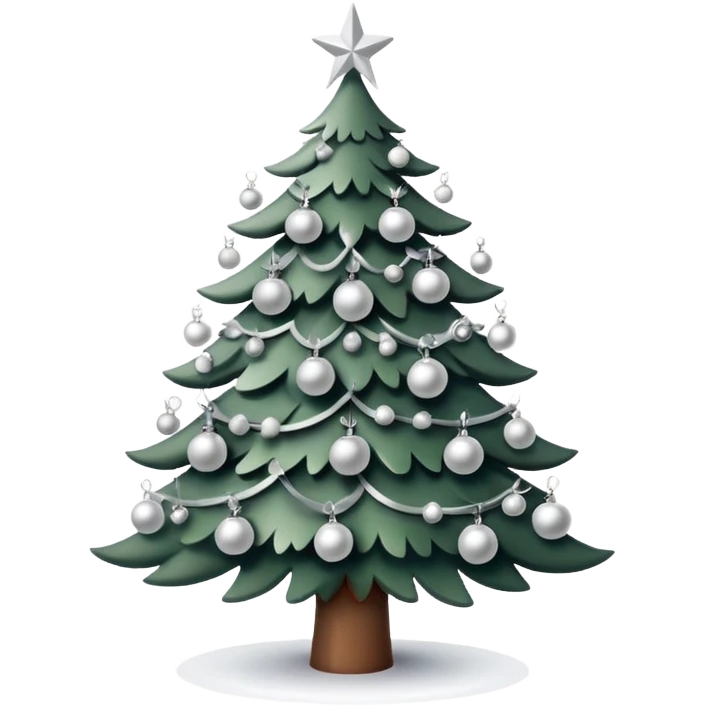 Christmas tree all white emoji