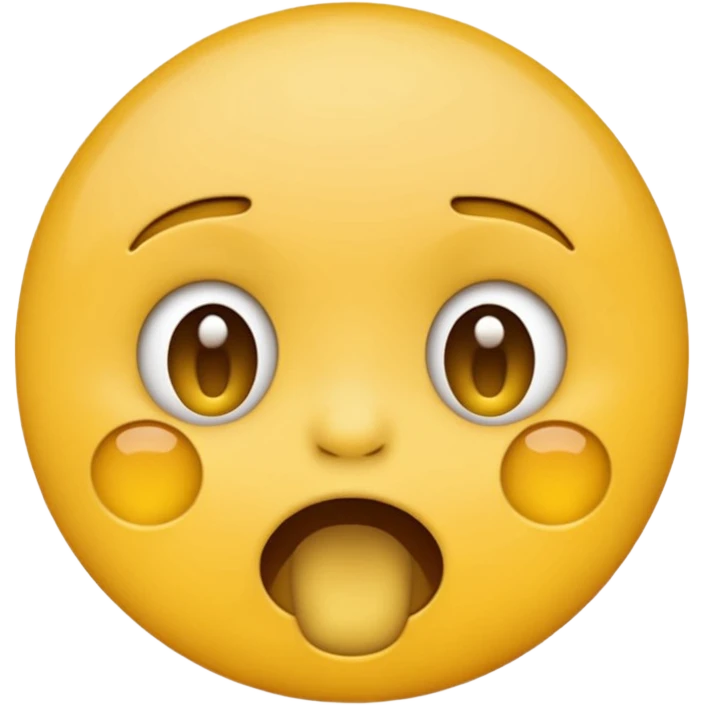 Yellow emoji doing choking emote emoji