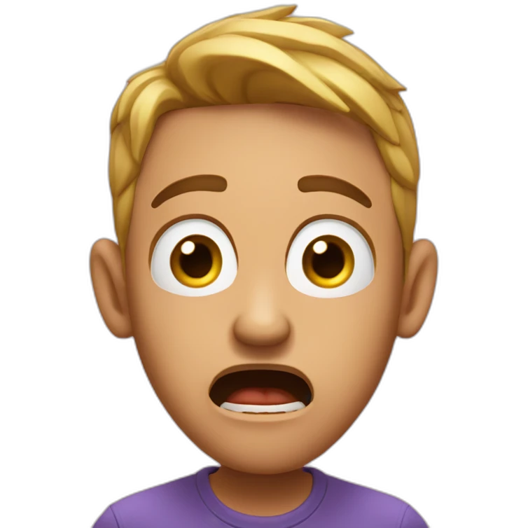 pretends to be shocked emoji
