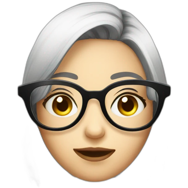 Anti social girl with glasses at a party emoji