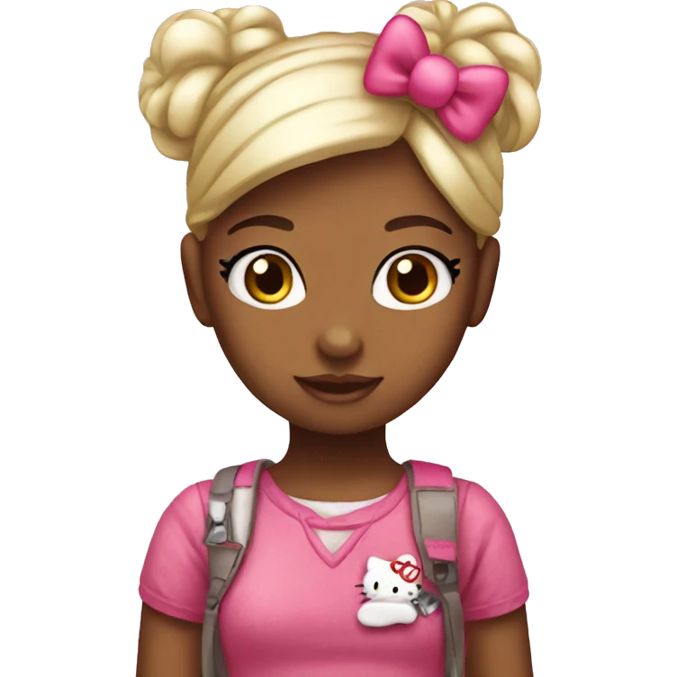 Girl hello kitty emoji