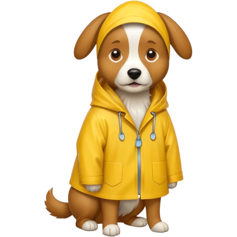 dog in yellow rain coat



 emoji