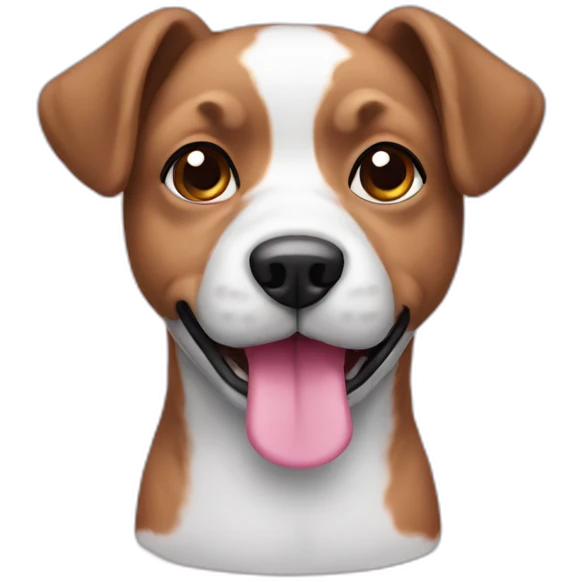 Perrita en rosado emoji