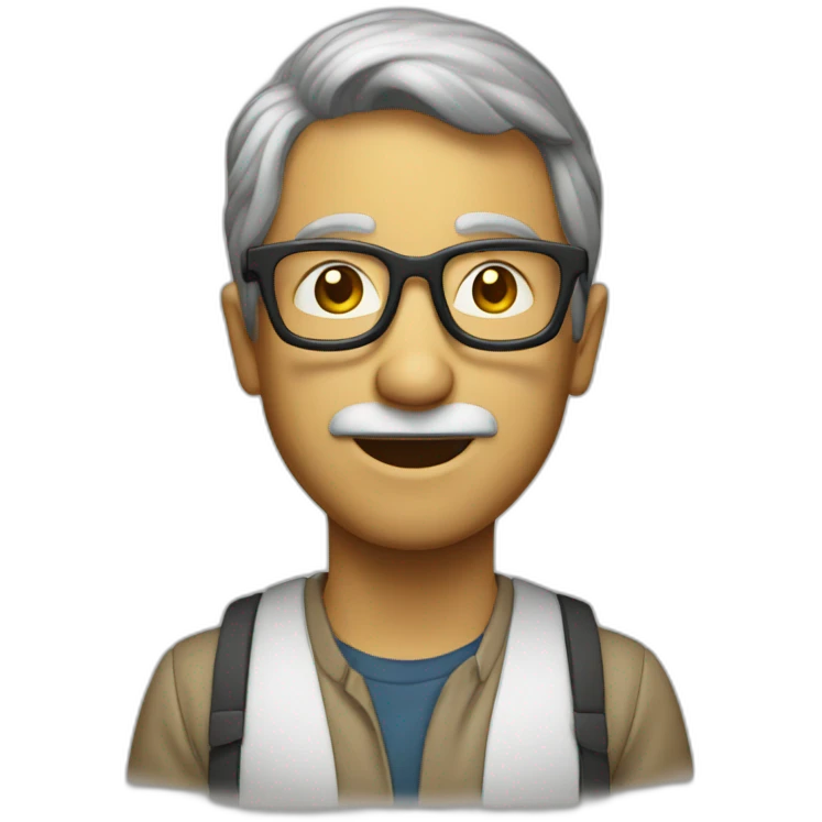 Create a knowledgeable geek emoji