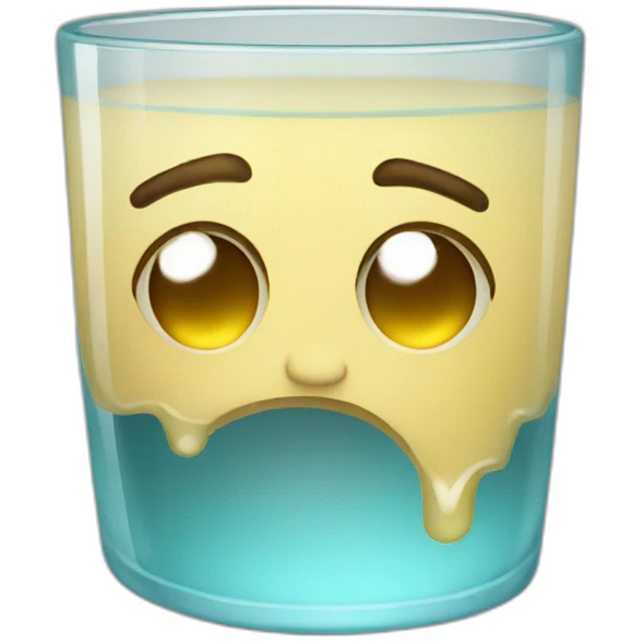 Crying glass emoji