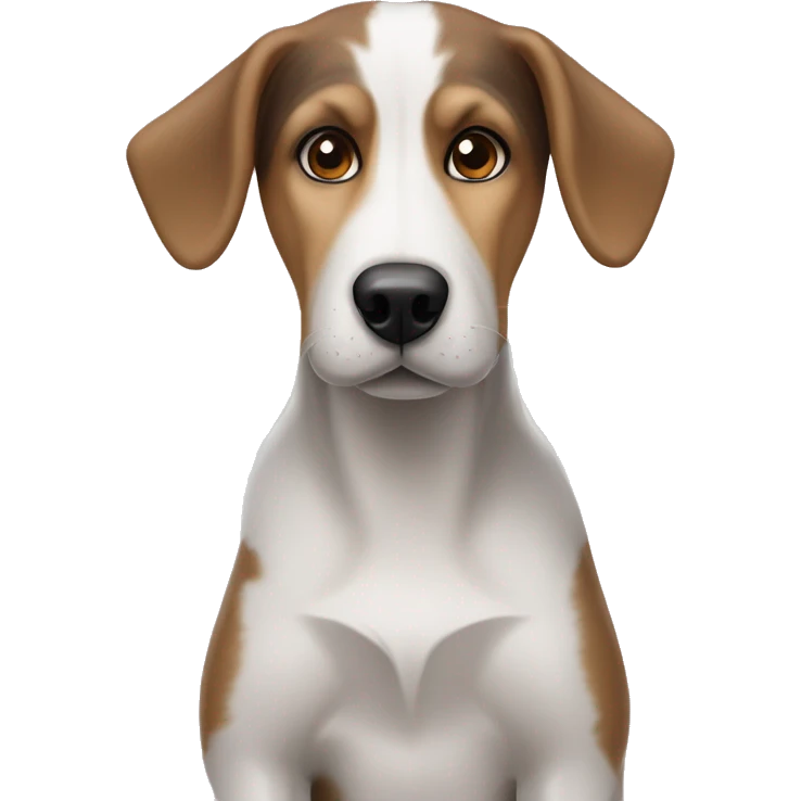 A hound dog beagle and huskie mix dog emoji