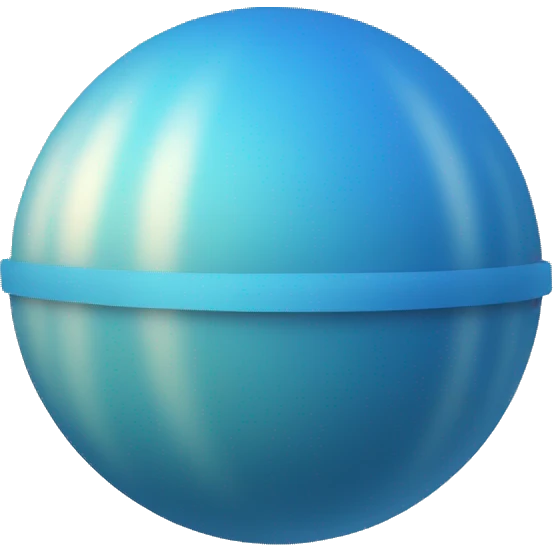 core of a blue sphere emoji