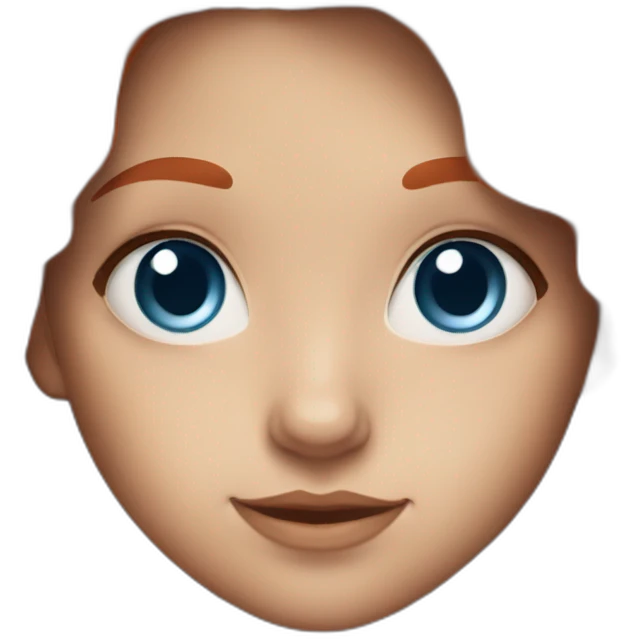 girl with long red hair and blue eyes emoji