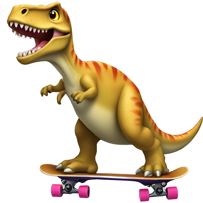Dinossauro com skate  emoji