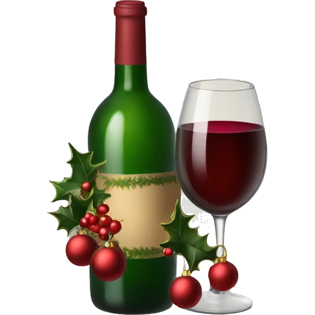 Christmas wine emoji