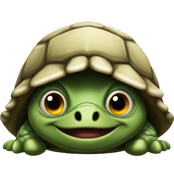 Angry small turtle in a bandit  emoji