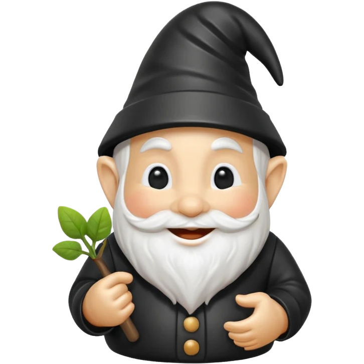garden ornamental gnome black emoji