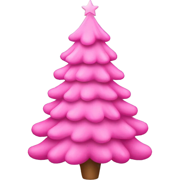 a pink christmas tree  emoji