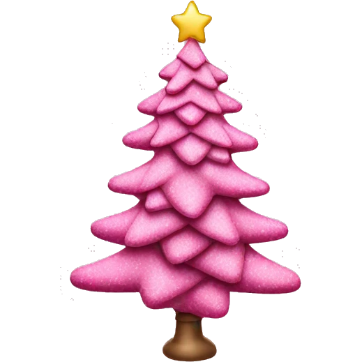 Pink Christmas tree  emoji