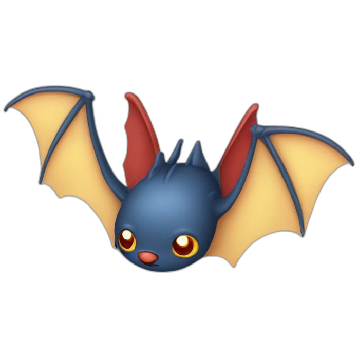 Bat amarillo rojo y azul emoji