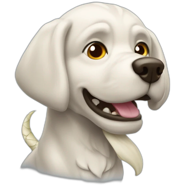 Chien sur dragon emoji