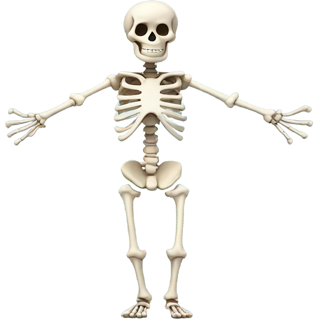 skeleton arms raised emoji