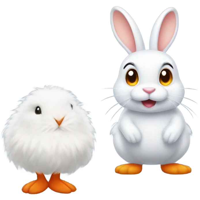 Rabbit and duck emoji