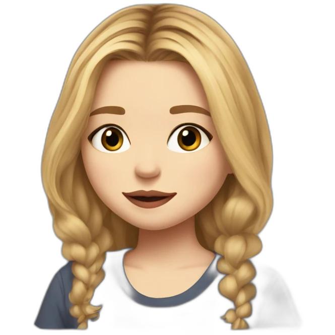 chloë grace moretz cartoon wearing tee emoji