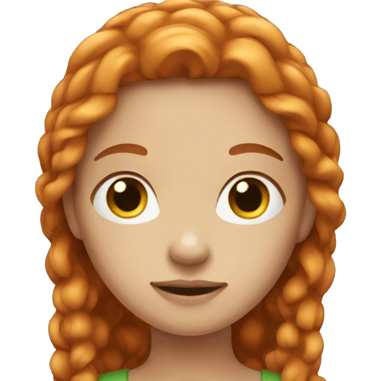 White dark haired ginger girl emoji