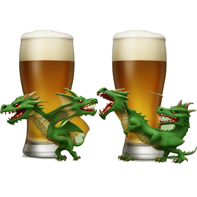 Three dragons drinking Jameson  emoji