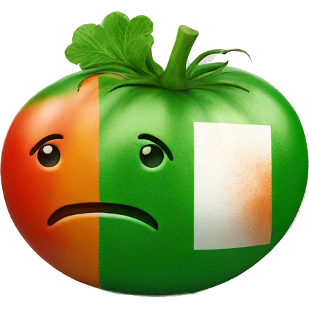irish flag with tomato o emoji