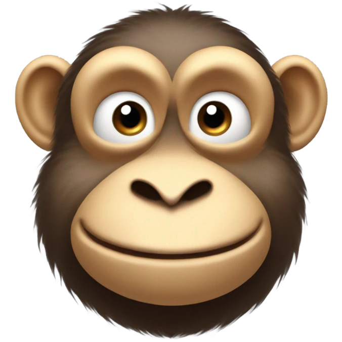 Fat monkey but cute emoji