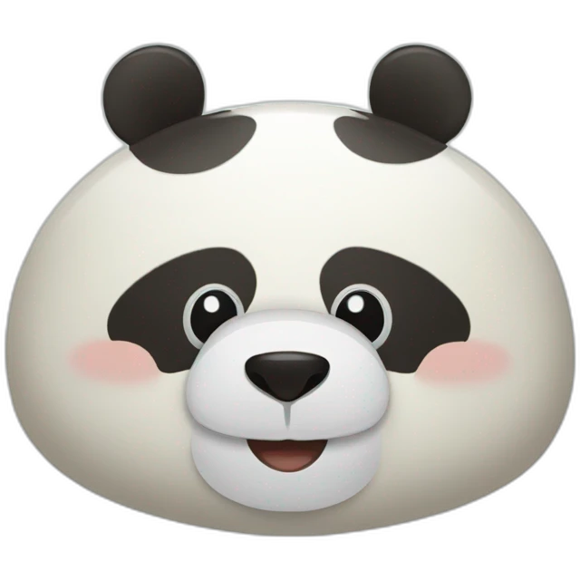 good morning happy panda face emoji