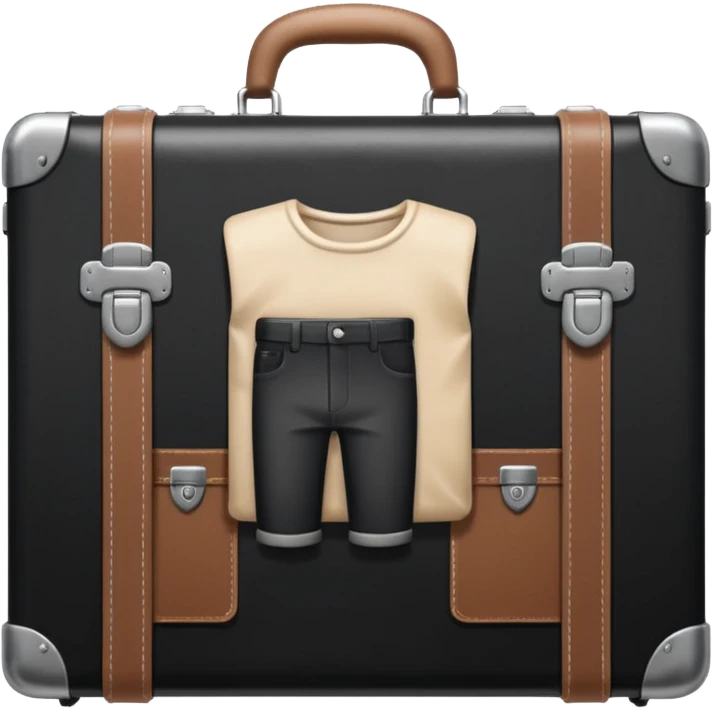Suitcase with a human bodies inside  emoji