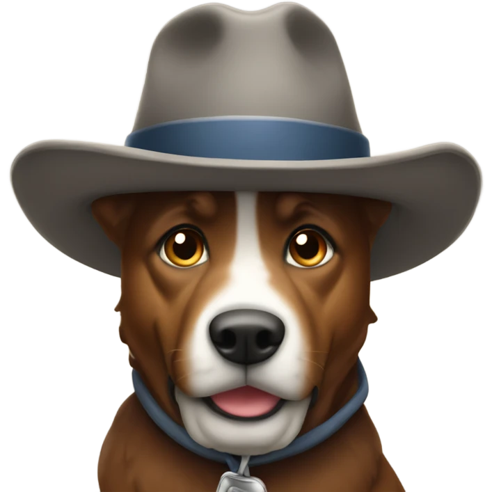 roscoe wearing a hat emoji