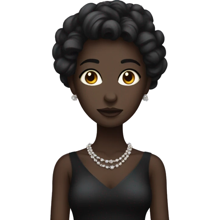 dark beauty in dress emoji