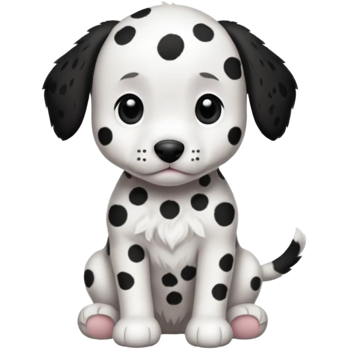white baby Dalmatian head emoji