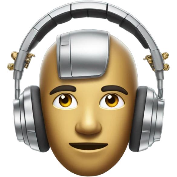 headphones with bots emoji