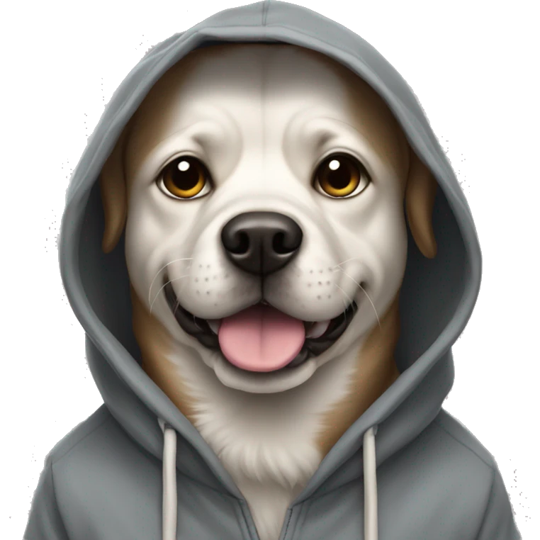 Dog with hoodie emoji